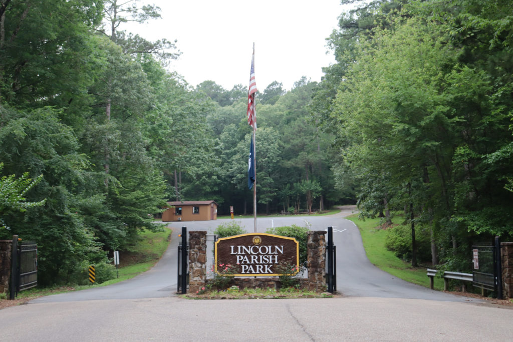 stone louisiana state park entrance sign